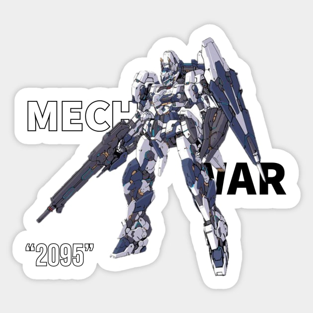 Gundam Mech War - Anime - Sticker | TeePublic