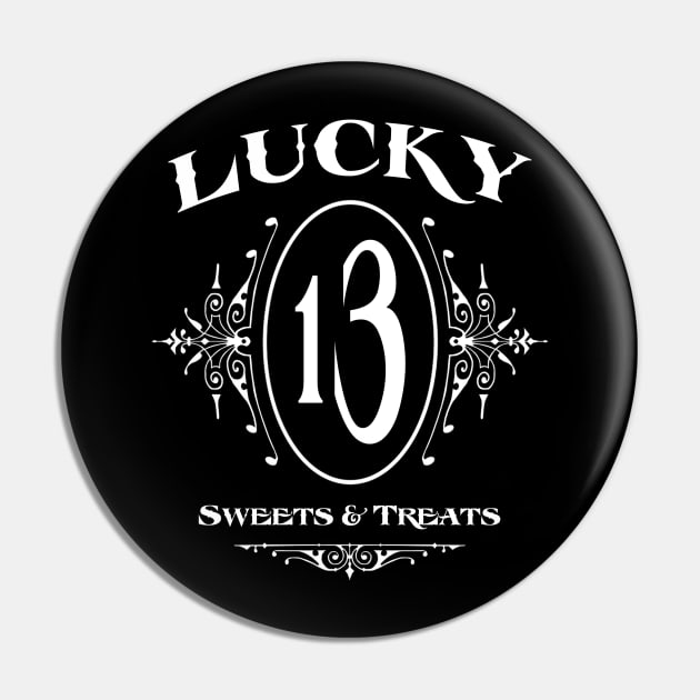 Lucky 13 (light) Pin by AndysocialIndustries