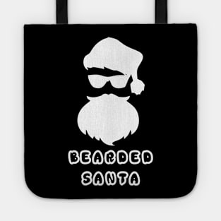 bearded santa white image tshirt Tote