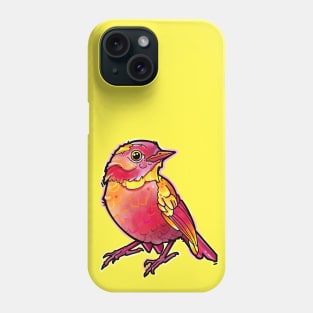 cute bird, red to yellow gradient colors Phone Case