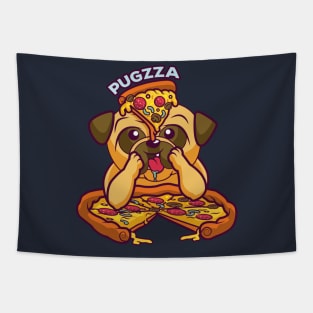 Pizza lover - Pug dog pizza shirt Tapestry