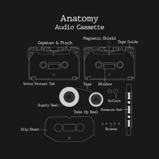 Audio Cassette Tape Anatomy T-Shirt