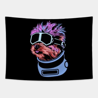 Synthwave Yorkshire Terrier Dog Lover Yorkie Tapestry