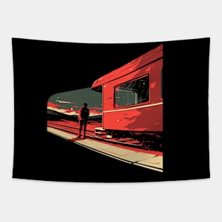 The world after the train Tapestry