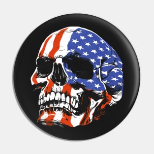 American skull patriotic Pin