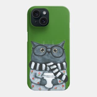 Coffee Cat Waiting For Spring Phone Case