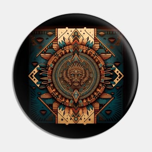 Aztec temple #1 Pin