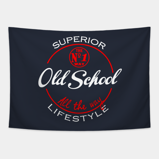 old school label - Retroracingshirt - Tapestry | TeePublic