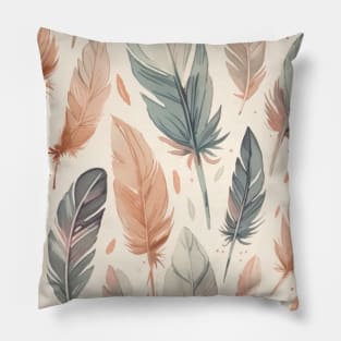 Indian Feathers Art Print Pillow