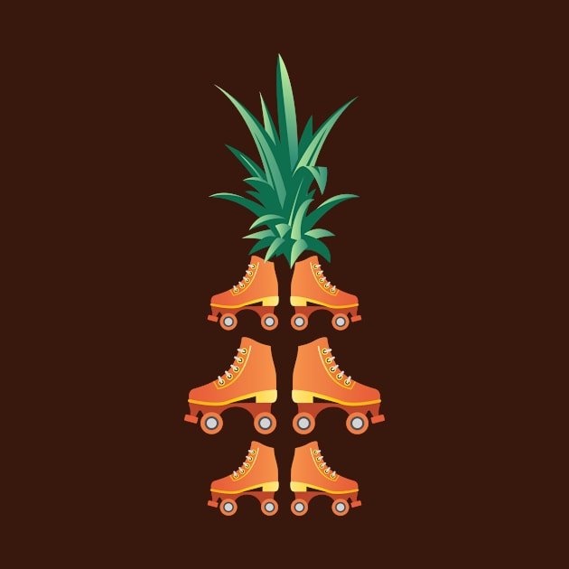 Roller Skate Pineapple by sqwear