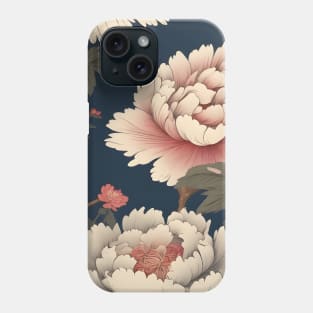 Japanese Peony Kimono Pattern Phone Case