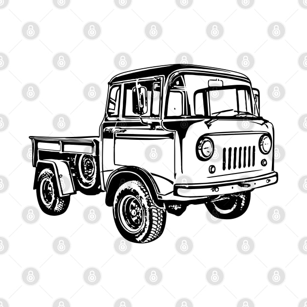 Willys FC170 Sketch Art by DemangDesign