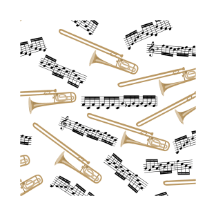 trombones and notes T-Shirt