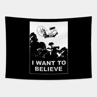 I Want to Believe in Time Machine Tapestry