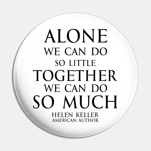 Together We Can Do So Much Helen Keller Quotes Cotton Canvas Tote Bag