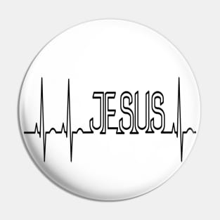 Jesus Heartbeat EKG Pin