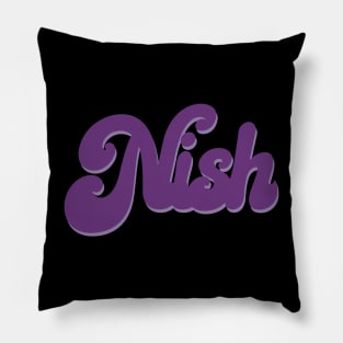 Nish Retro Purple Pillow