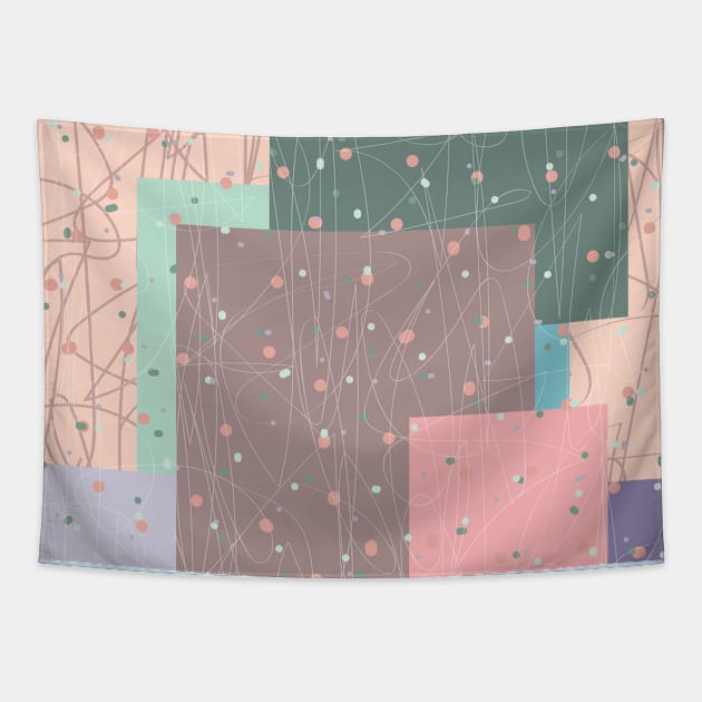 happy squares Tapestry by Tangerine Dusk