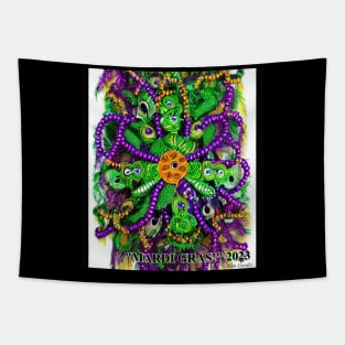 Mardi Gras beads party dinks gumbo Tapestry