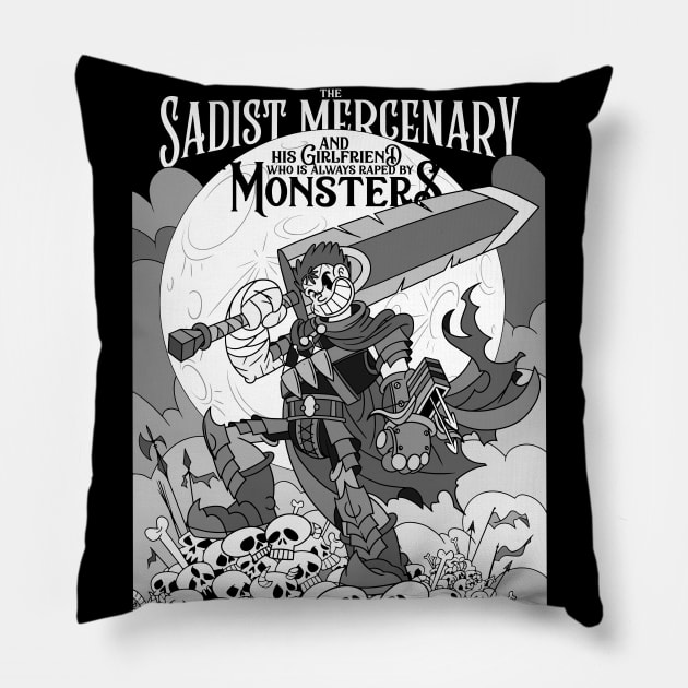 The Sadist Mercenary and Monsters Berserk Pillow by Juandamurai