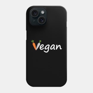 Vegan artistic typography design Phone Case