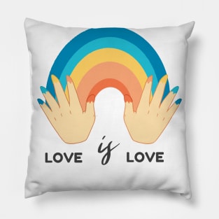 Love is Love Pride T Shirt Radiate Positivity Rainbow Tees for Women Summer Casual Vacation Shirts Letter Print Short Sleeve Lesbian Tops Pillow