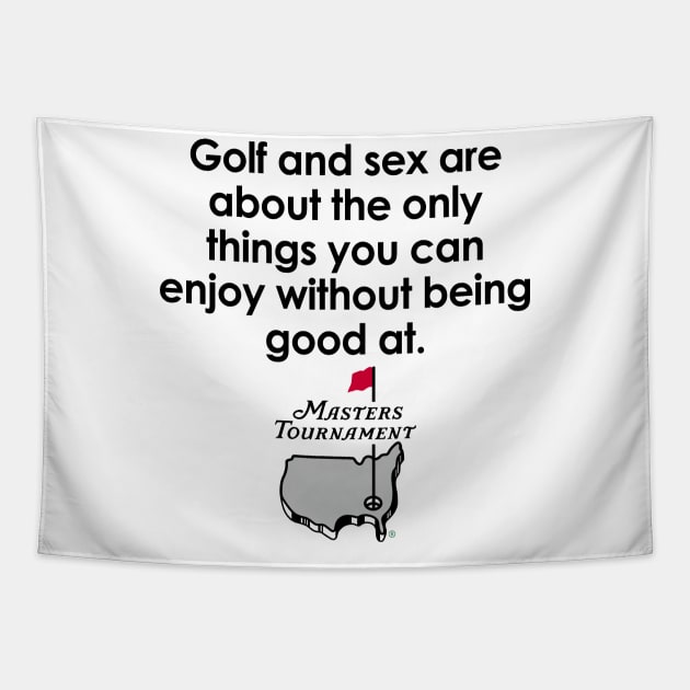 having fun golfing Tapestry by MK67