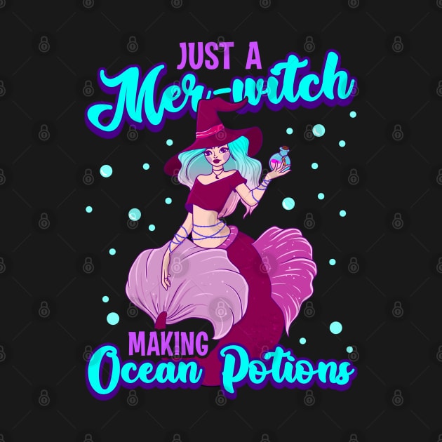 Mer-witch Halloween Witch Mermaid with Sea Potion by creative