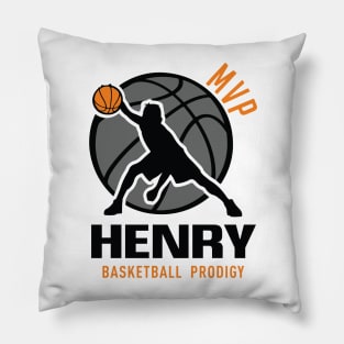Henry MVP Custom Player Basketball Prodigy Your Name Pillow