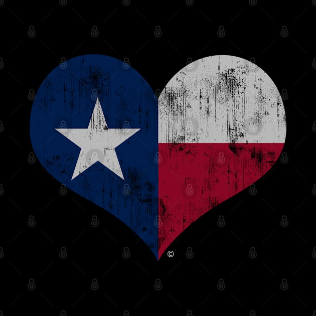 Vintage Texas Flag Heart Love Home Family Texan by E