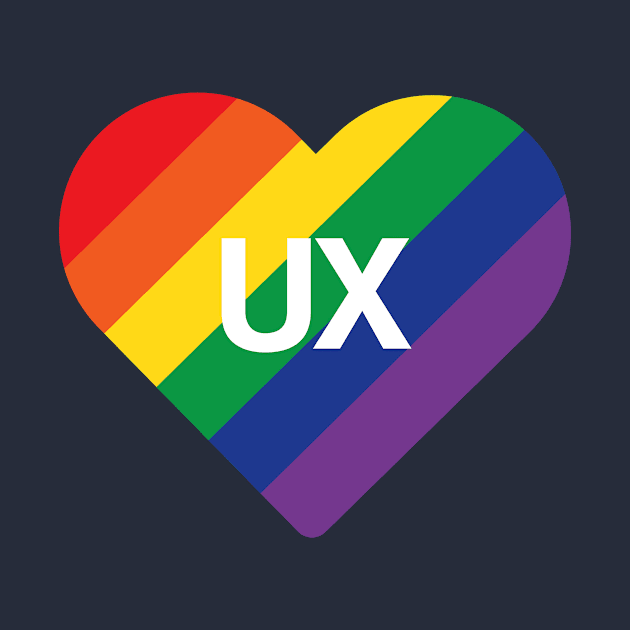 UX Love, Heart UX, UX Design, LGBTQ Design, Equality Design by PrettyGoodVibes