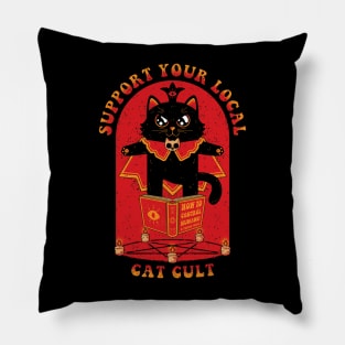 Support Your Local Cat Cult Pillow