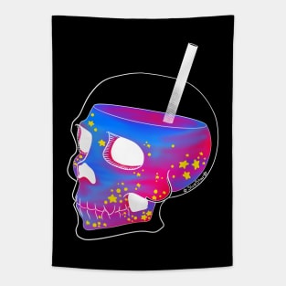 White Skull Space Juice Tapestry