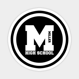 Miller Highschool V.1 white Magnet