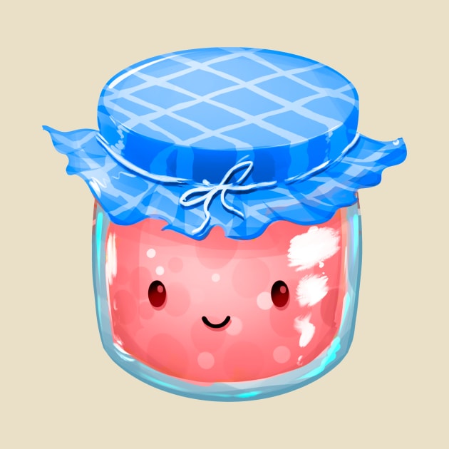 Cute Strawberry Jam Jar by Claire Lin