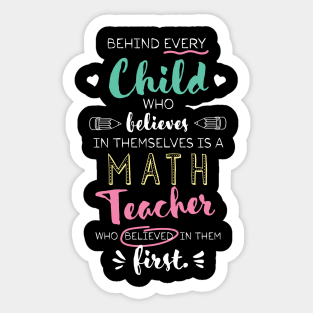 Thank You Math Teacher Stickers Teepublic
