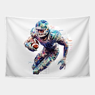 American Football Sport Game Champion Competition Abstract Tapestry