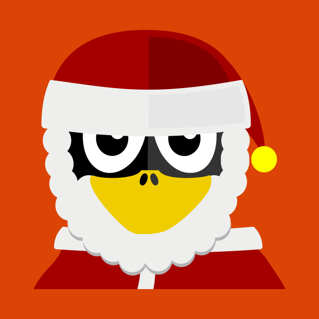 Penguin as Christmas Santa by PatrioTEEism