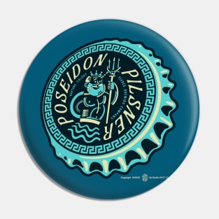 Vintage Poseidon Pilsner Bottlecap Pin