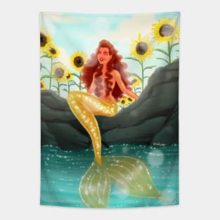 Summer Mermaid Tapestry