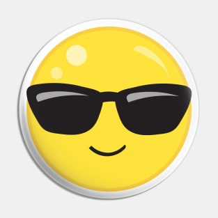 Smiling Face Wearing Sunglasses Pin