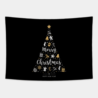 Christmas Doodle Tapestry