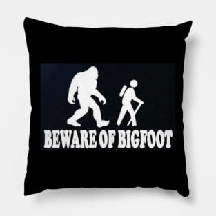 beware of bigfoot Pillow