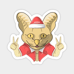 santa serval cat Magnet