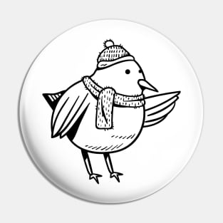 Bird - Cute bird for christmas Pin