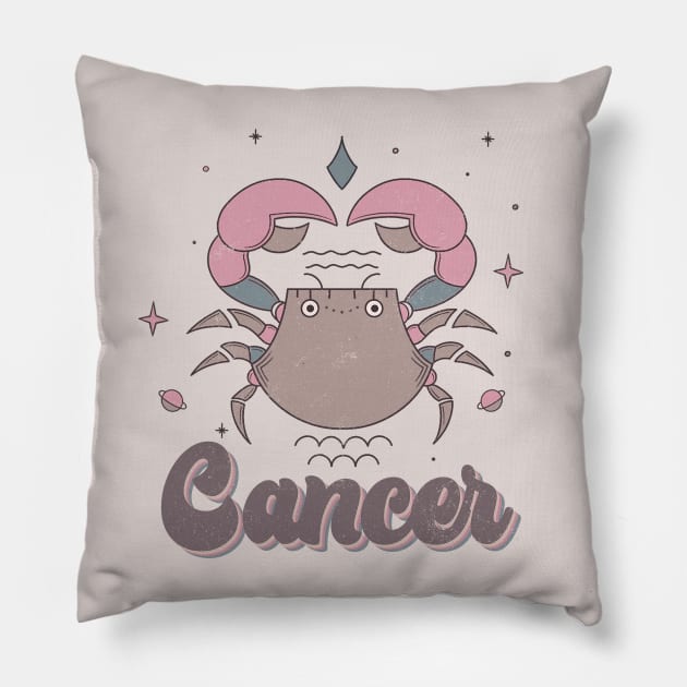 Cancer horoscope Zodiac Sign Pillow by Mastilo Designs