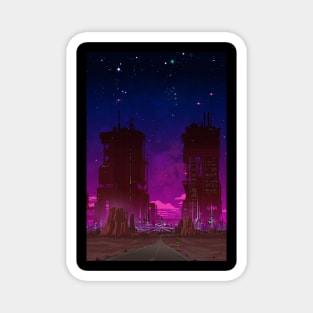 Cyberpunk City Towers - Monument Valley 2 Magnet