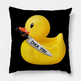 Rubber duck  with knife ,duck you Pillow