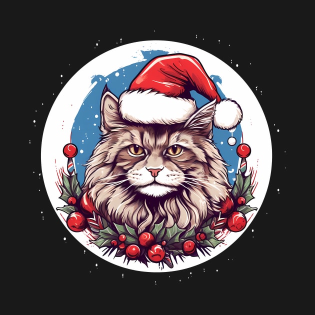 Maine Coon Cat Xmas, Love Cats by dukito