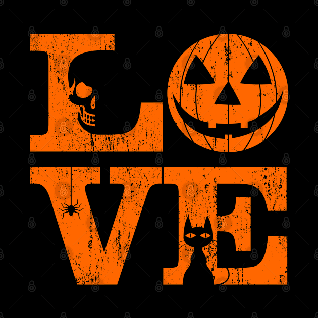 Love Halloween Distressed by grendelfly73